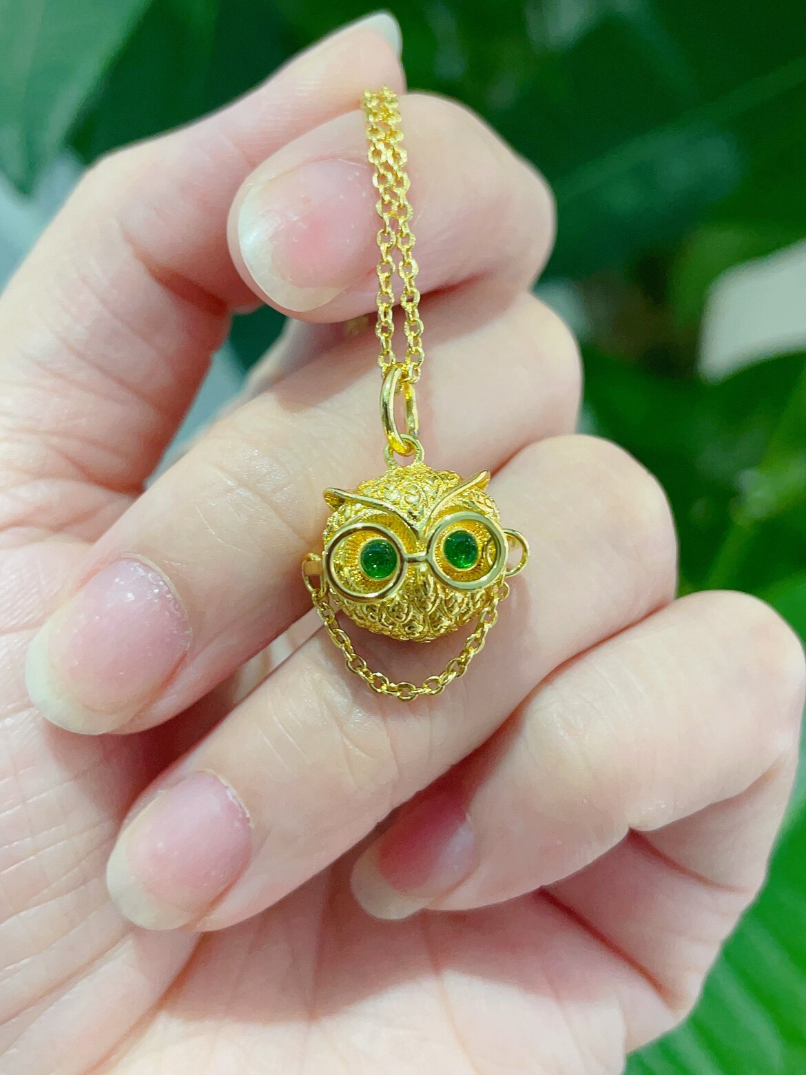 莎莎饰品 气质高级感动物博士猫头鹰项链女ins欧美锁骨链轻奢气质