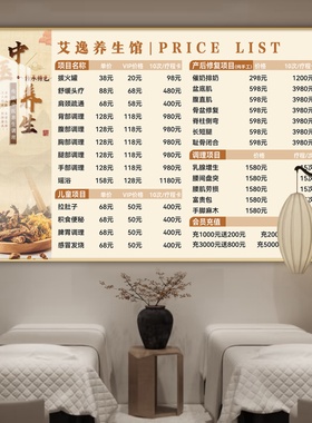 阅美丽养生馆推拿按摩价目表定制