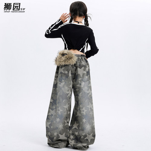 女童爵士舞演出服jazz舞蹈嘻哈潮酷风表演服模特炸街女孩个性穿搭 - 图3