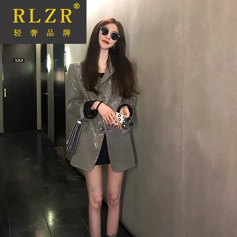 blingbling韩版外套女宽松亮闪西服 RLZR西装