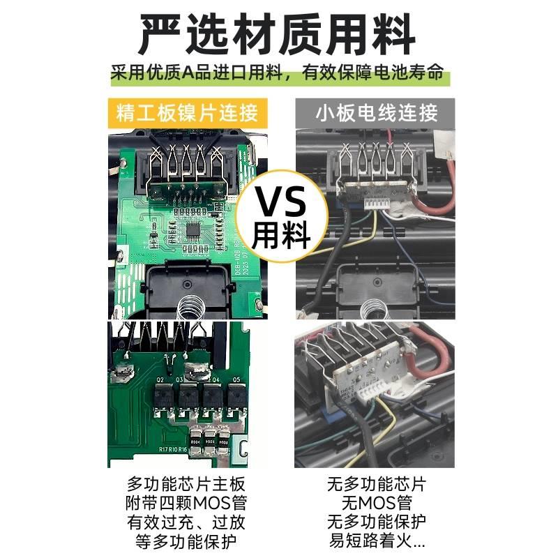 适用Dewalt得伟18V20V锂电池DCB105 118手电钻电动扳手充电器电池 - 图1