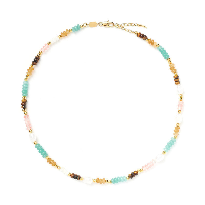 官方正品彩色串珠天然珍珠夏季项链 wyk项链