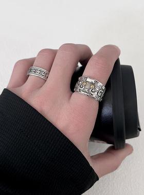 饕餮霸气个性复古开口戒指