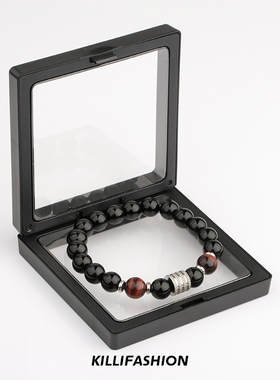 虎眼石黑曜石百搭手链