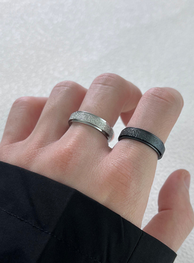 可转动满天星戒指男潮高级感