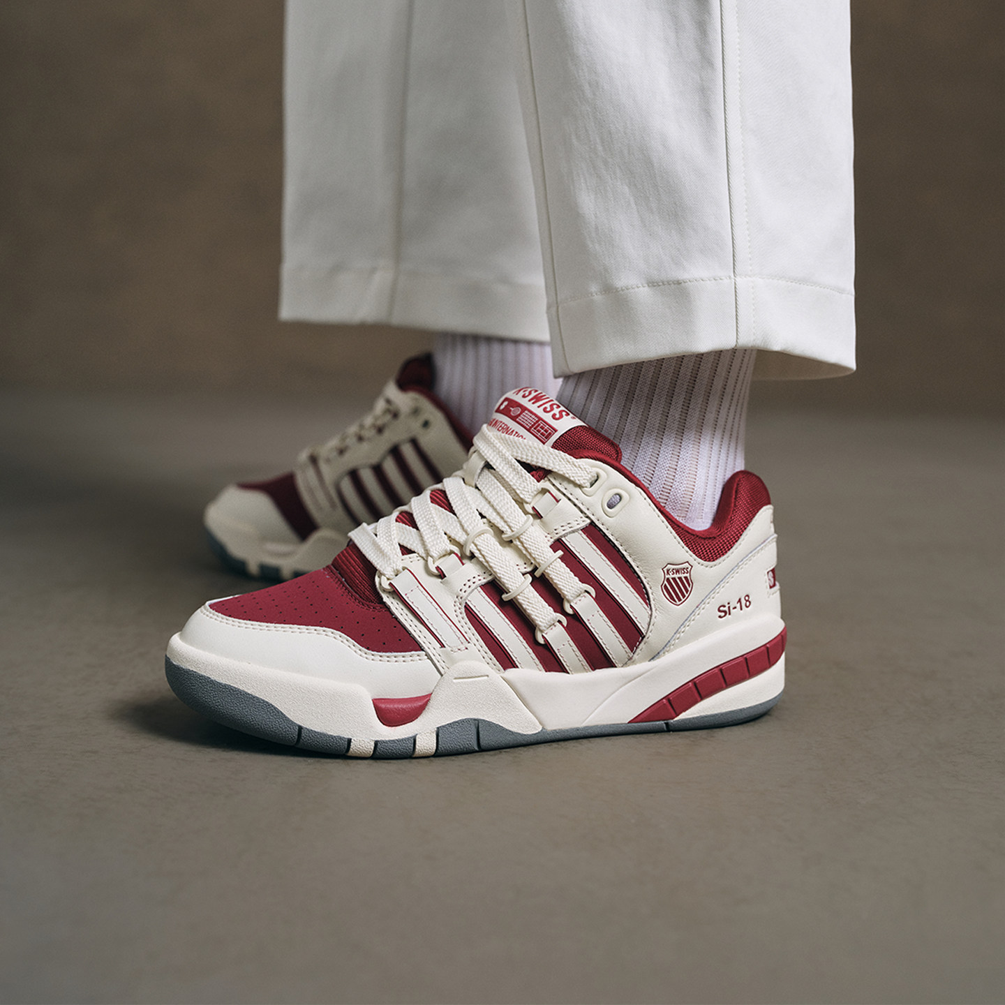 [新年限定]KSWISS盖世威板鞋男26春新款经典满贯鞋红色休闲鞋情侣,淘宝优惠券,粉丝福利购,淘宝优惠卷