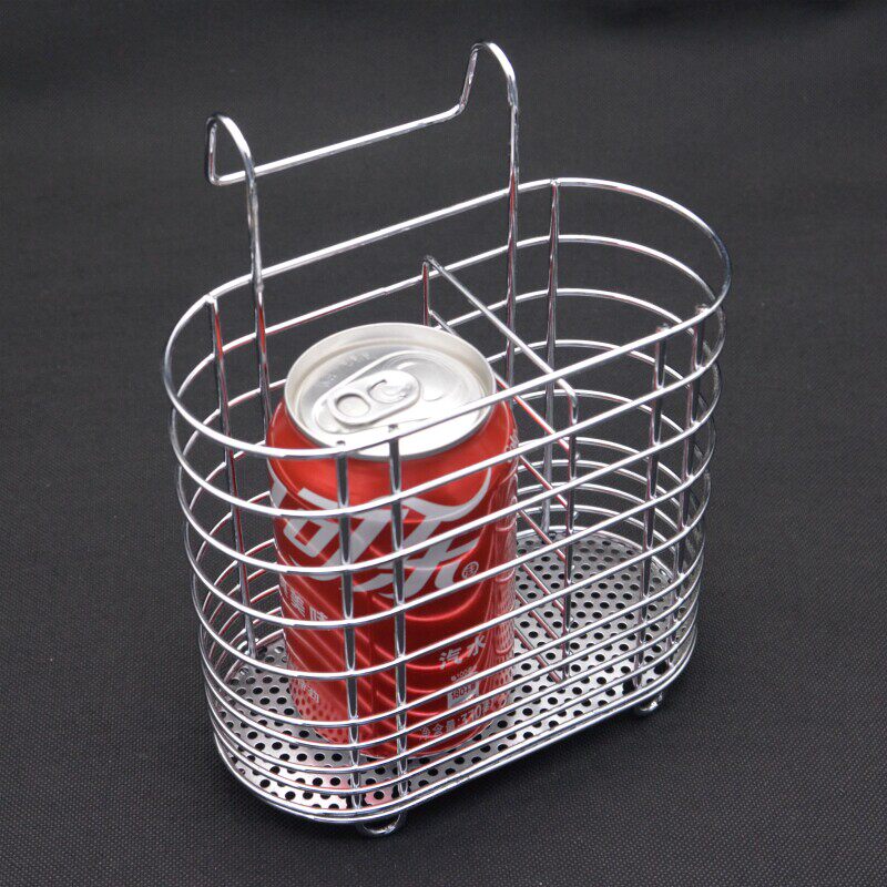 Stainless steel chopstick tube chopstick basket wall-mounted kitchen chopstick storage rack household chopstick cage drain rack