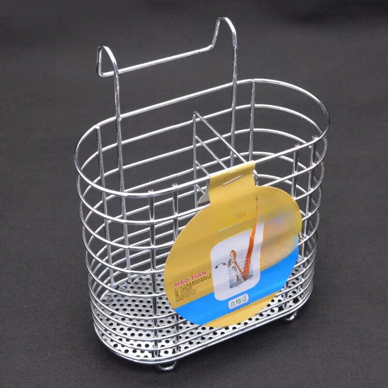 Stainless steel chopstick tube chopstick basket wall-mounted kitchen chopstick storage rack household chopstick cage drain rack