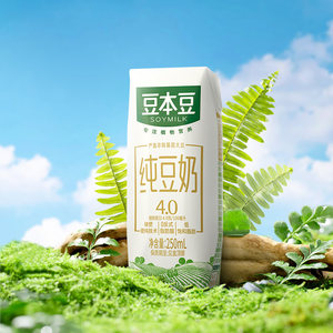豆本豆纯豆奶250ml盒早餐饮品豆浆不另外加糖营养植物早餐奶官方