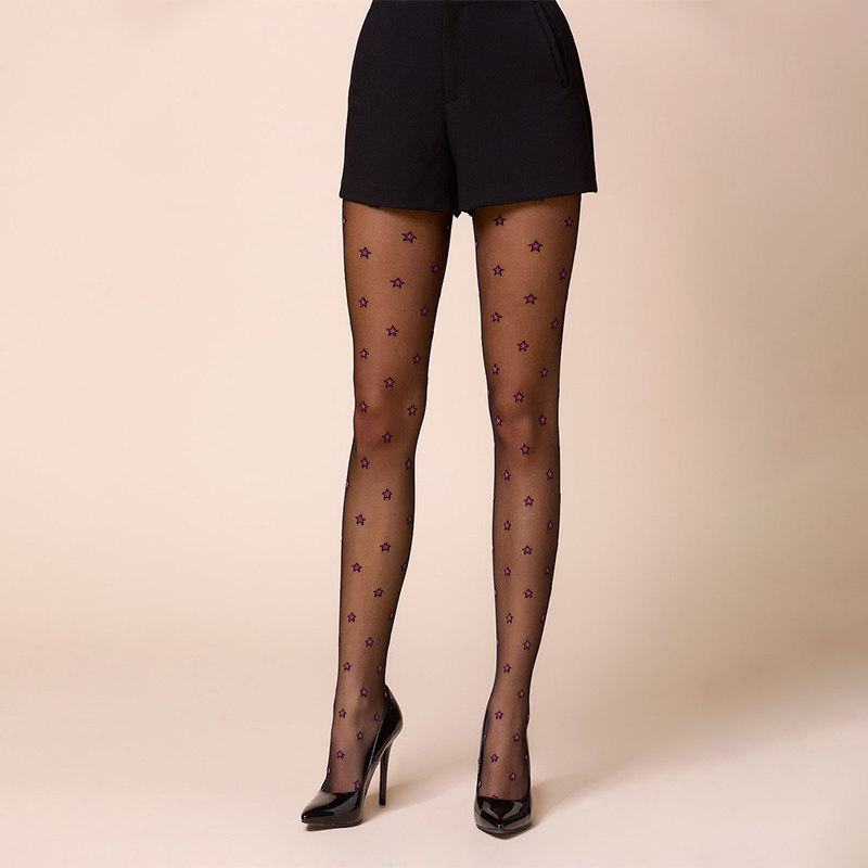 春夏女款超薄性感黑色星星连裤袜 亲肤丽连裤袜/打底袜