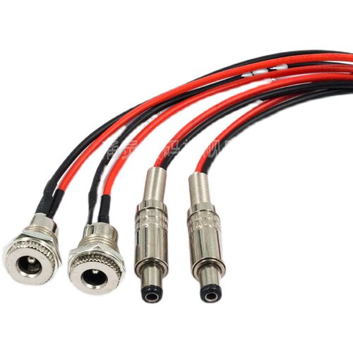DC099带线DC5.5*2.1 2.5mm DC电源插座大电流金属公头母头12V24V - 图3