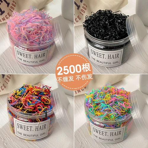Детская маленькая безвредная одноразовая резинка для волос, в корейском стиле, не повреждает волосы