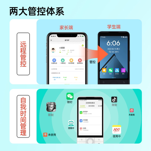 多亲手机F22Pro按键智能手机微信QQ抖音钉钉儿童学生手机初中学生专用备用机老年老人机考研无摄像头保密手机 - 图2