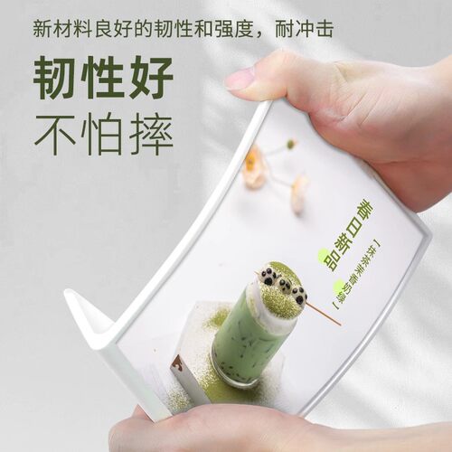 亚克力台卡耐摔桌签桌面展示牌L型台签A4桌牌A5价格牌广告牌A6酒水牌防摔透明立牌奶茶店菜单价目表摆台 - 图3