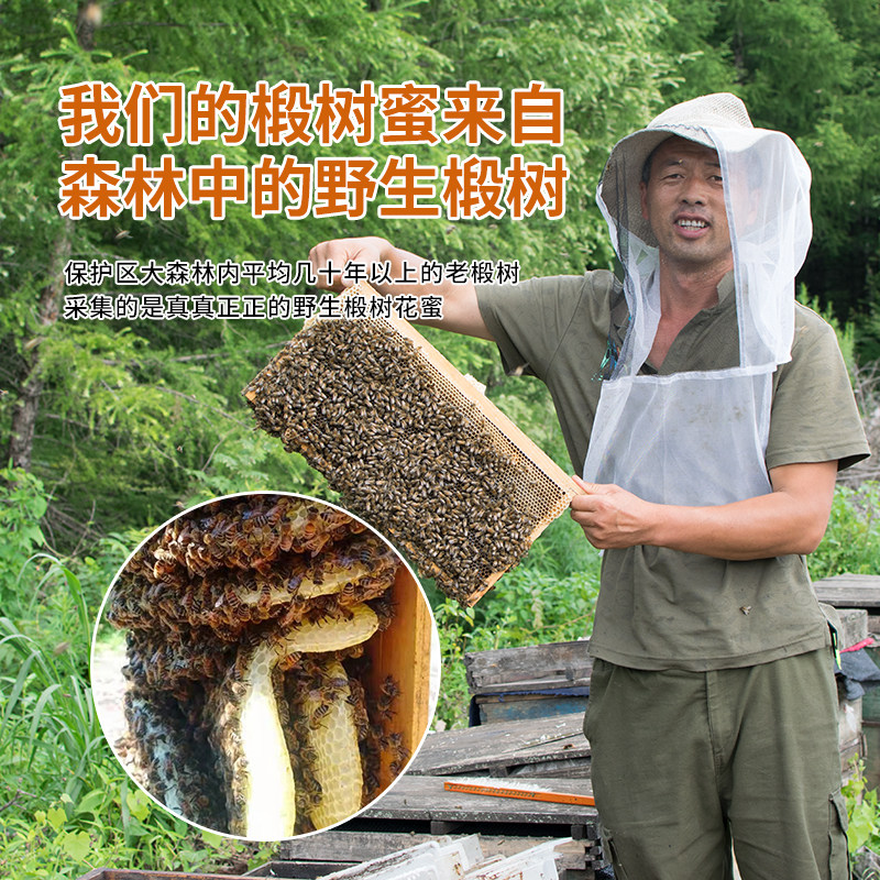 东北蜂蜜 长白山野生椴树雪蜜纯正天然野生农家自产黑蜂蜜原蜜1kg