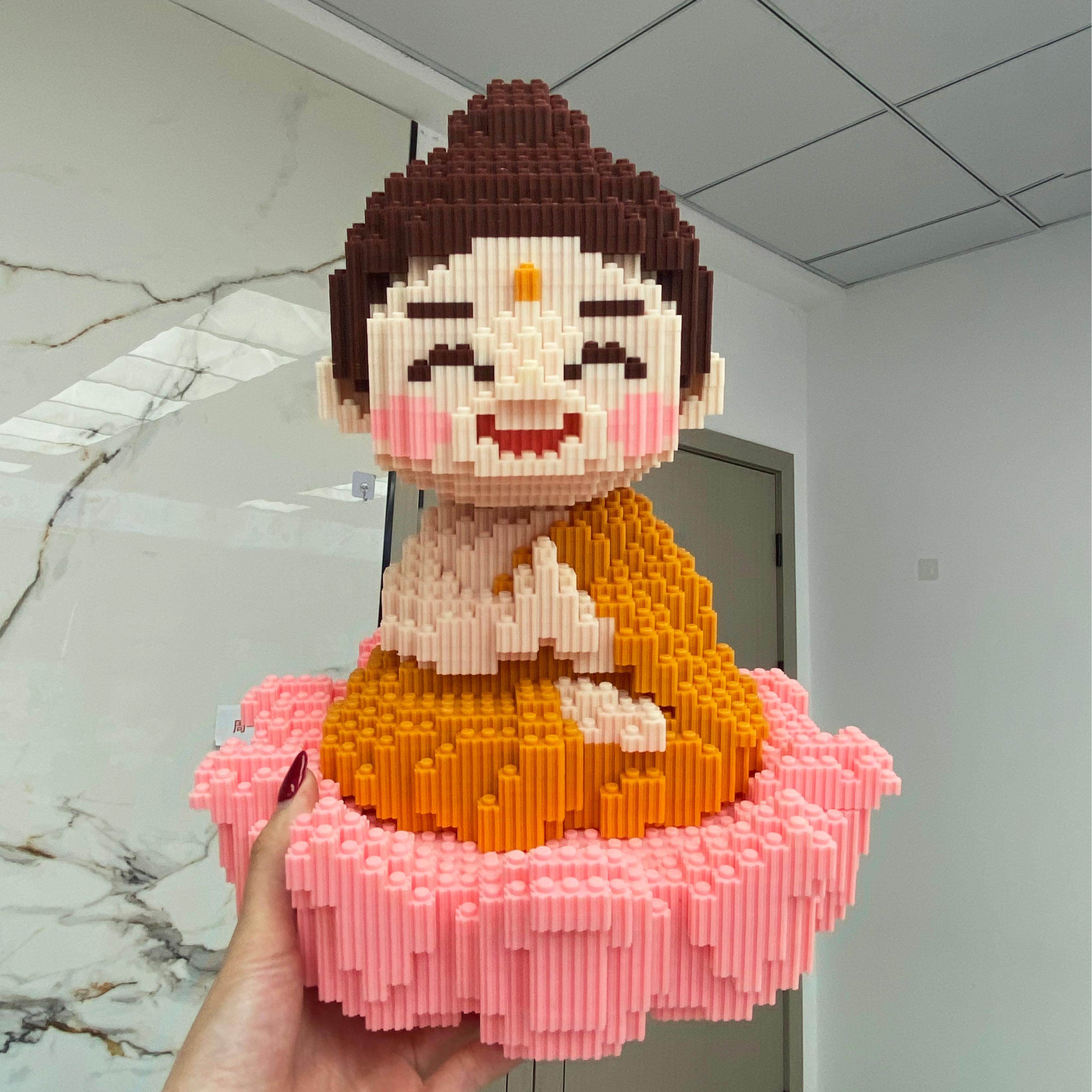 佛祖菩萨益智积木玩具摆件超大手工拼装礼物男女孩儿童拼图颗粒,淘宝优惠券,粉丝福利购,淘宝优惠卷