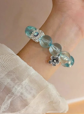 薄荷绿宝 精致清冷感薄荷奶绿手串时尚气质百搭小清新串珠手链女