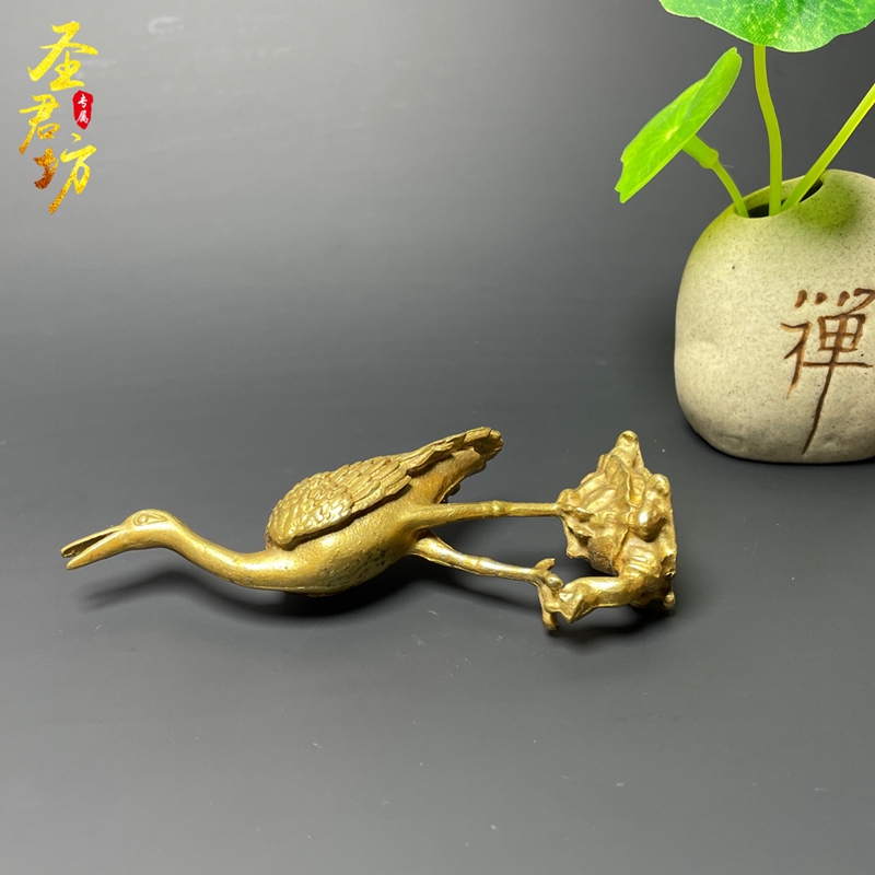 创意迷你龟鹤香插独占鳖头延年居家办公桌装饰摆件茶宠小文玩收藏 - 图1