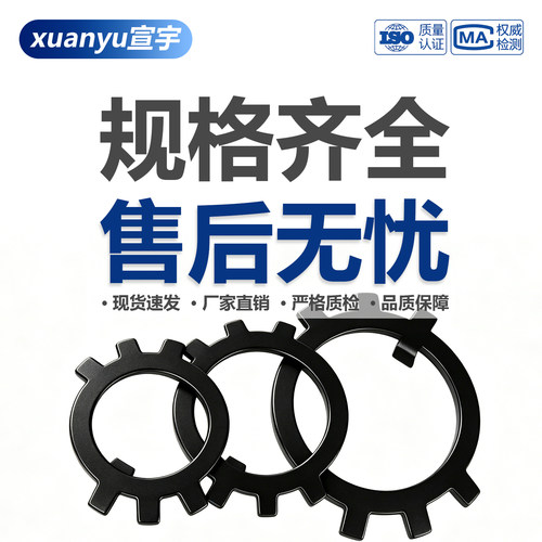 发黑碳钢六爪止退垫圈GB858王八止动挡圈锁紧防松止推圈M10-M300 - 图0