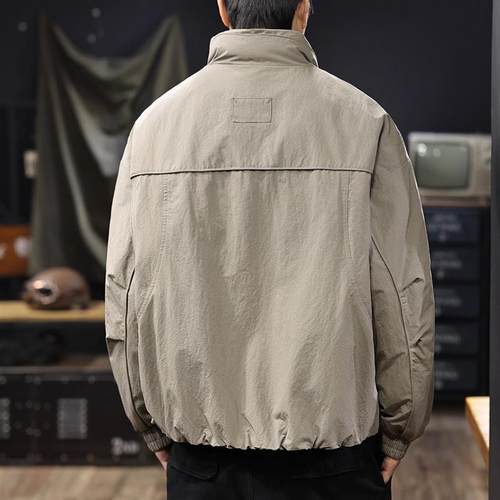 MR.MUDI/穆迪先m生90白鸭绒保暖百搭羽绒服男拼接立领厚款棉服外 - 图1