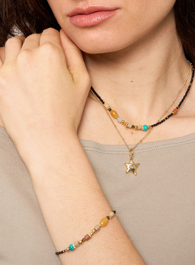 LAZY CIRCLES黑碧玺星愿手链原创小众设计高级感串珠手串