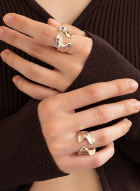 LAZYCIRCLES流动雕塑戒指