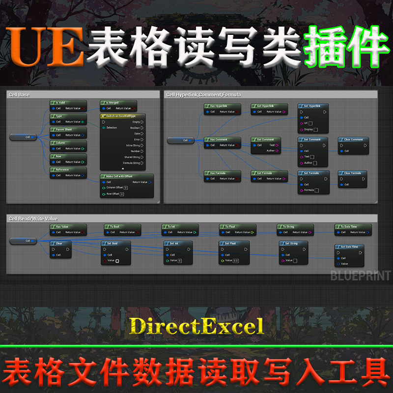 UE4.25-5.3.2虚幻插件DirectExcel V3.4表格文件数据读取写入工具 - 图2