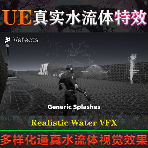 UE4.27～5.5虚幻 Realistic Water VFX 真实水着色器流体视觉特效 - 图1