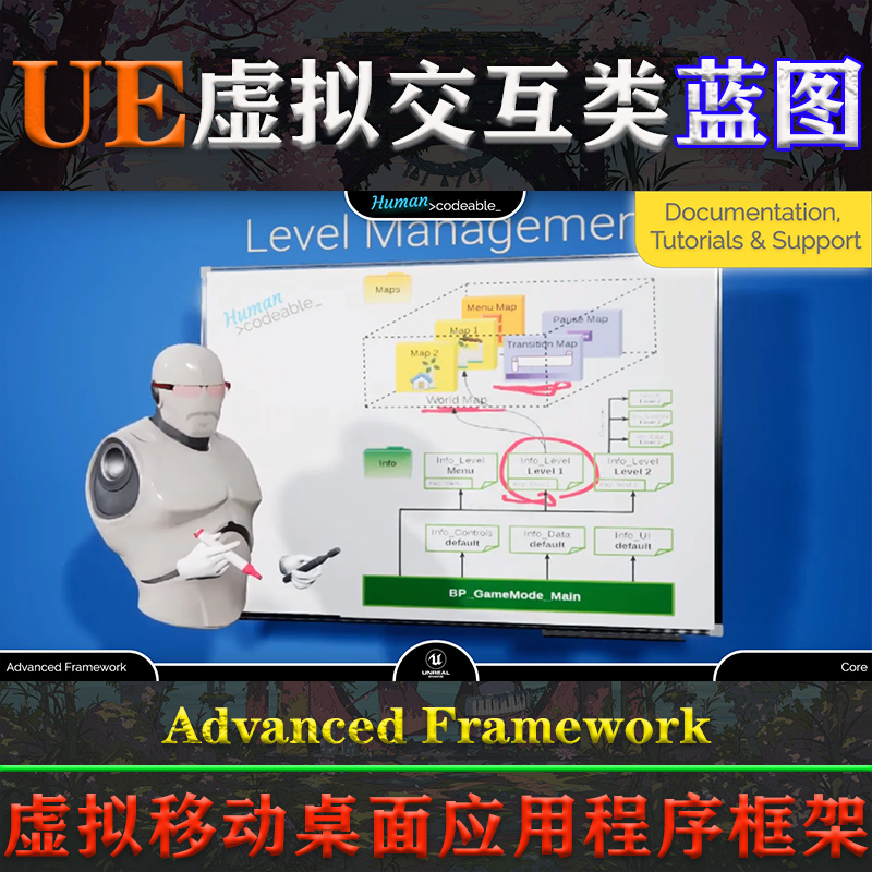 UE4.26-5.2虚幻蓝图Advanced Framework V5.0虚拟现实交互VR框架 - 图1