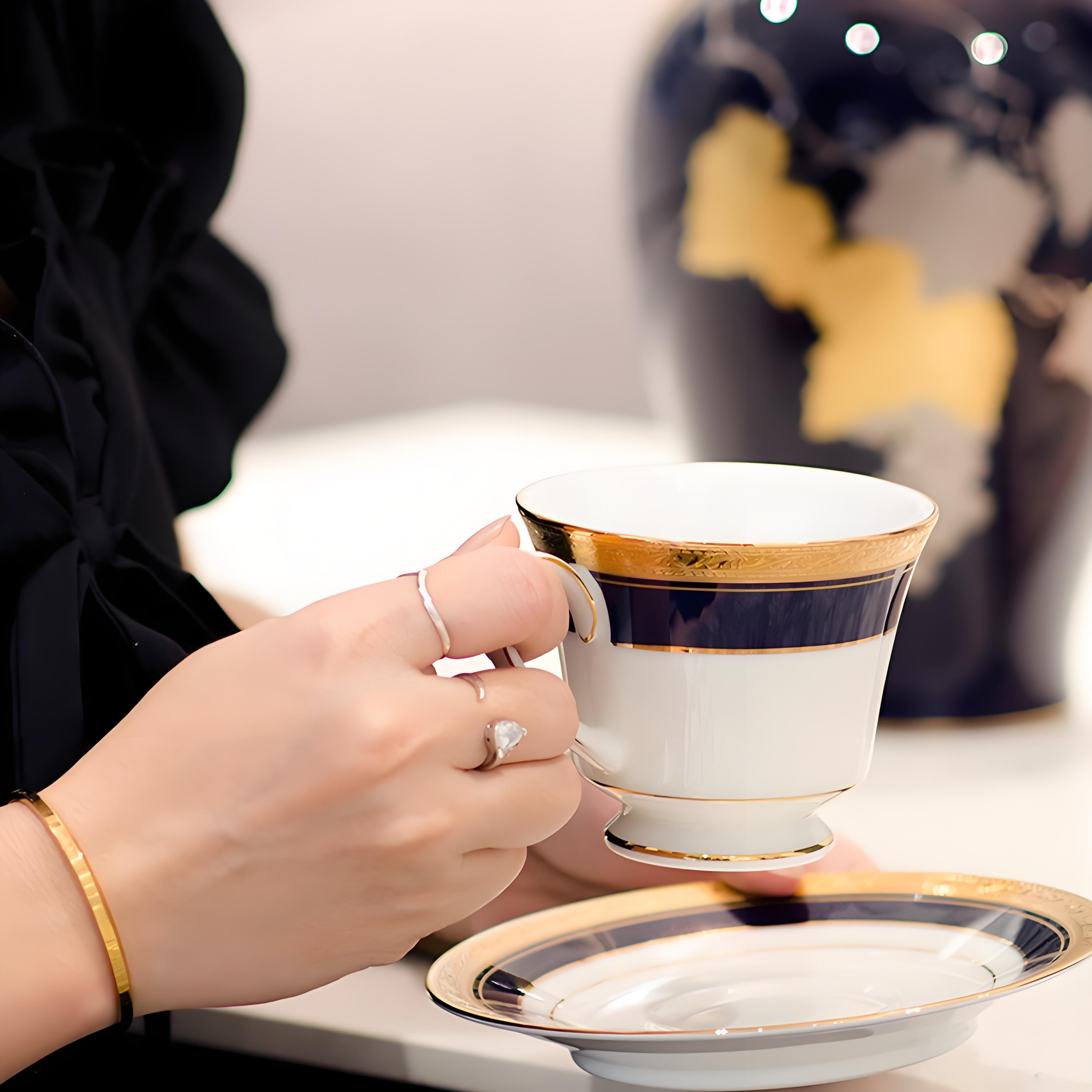 Noritake则武 进口精致骨瓷咖啡杯茶杯碟马克杯轻奢高档送礼礼盒