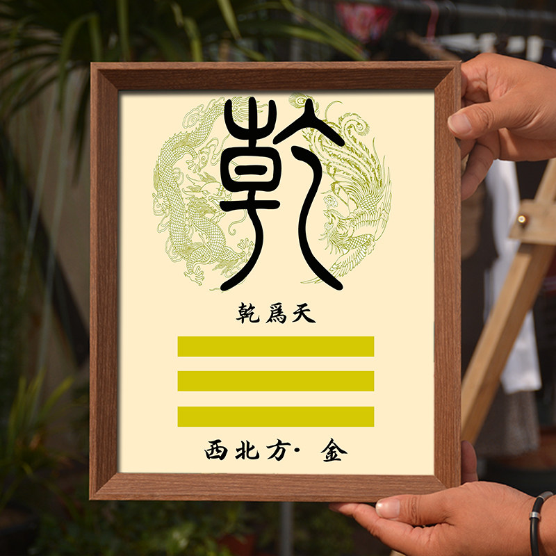 乾坤离震兑巽坎艮图装饰画周易八卦补角挂画相框摆台客厅风水摆件,淘宝优惠券,粉丝福利购,淘宝优惠卷