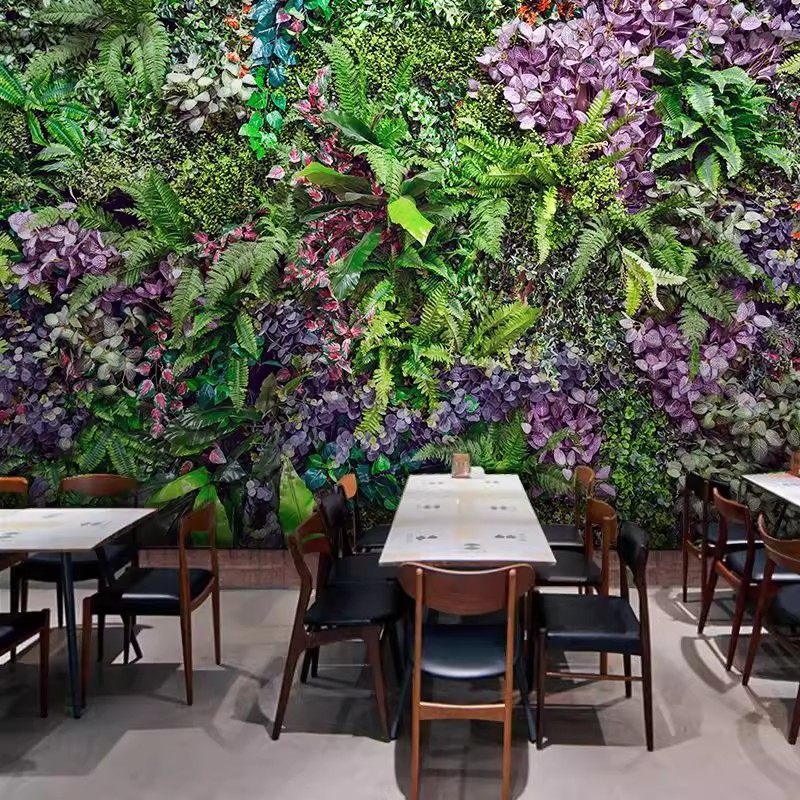 热带雨林壁纸东南亚餐厅酒店咖啡厅绿色植物花卉壁画森林草皮墙纸,淘宝优惠券,粉丝福利购,淘宝优惠卷