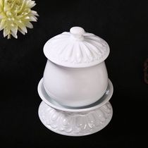 New temple view with special cup number Holy water glass ceramic pure white for water glass No P home for the Buddha Guanyin Tai Sin