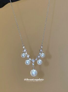 珍珠灵动流苏项链女轻奢时尚冷淡