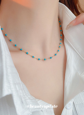 真金电镀波西米亚风松石串