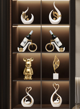 电视柜摆件客厅酒柜轻奢高端大气上档次新房乔迁礼物搬家居装饰品