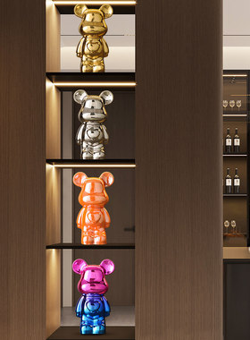 电视柜壁龛摆件暴力熊摆件客厅酒柜玄关家居装饰品轻奢高档新款