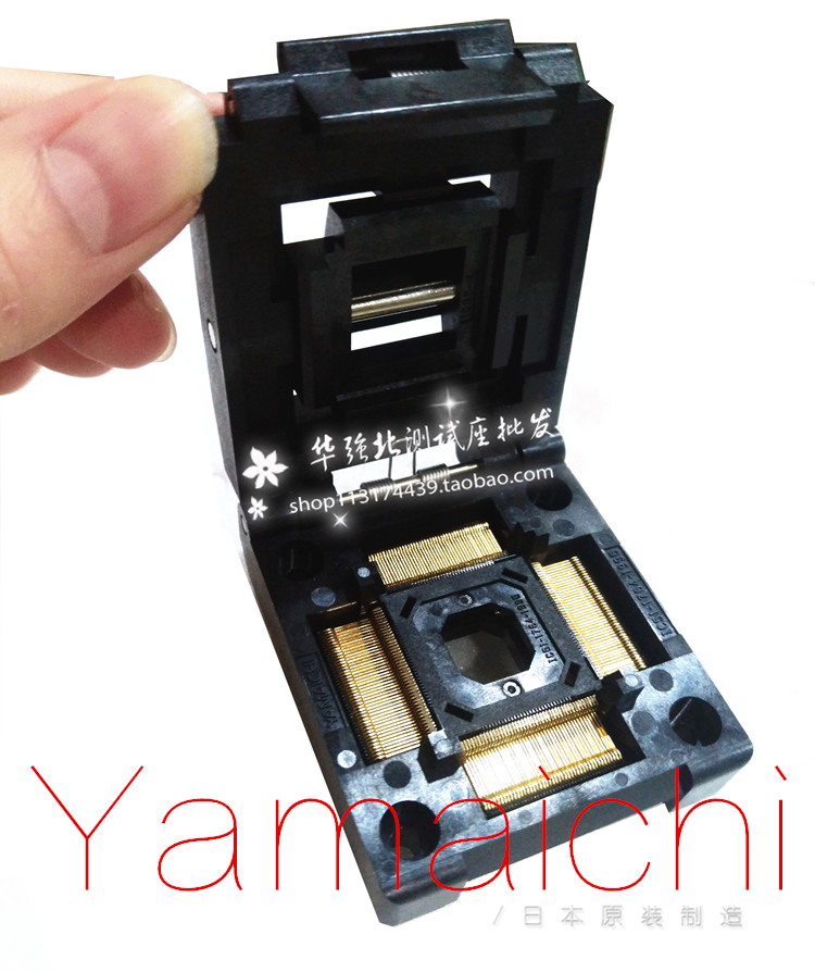 YAMAICHI测试座QFP176/IC51-1764-1995-6烧录座 适配座 0.4MM间距 - 图1