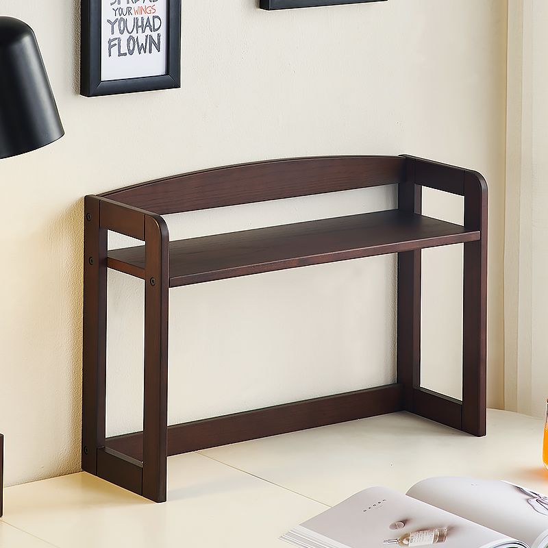 书架桌面置物架简约大气卧室办公室实木小型架子书桌收纳整理书柜 - 图1