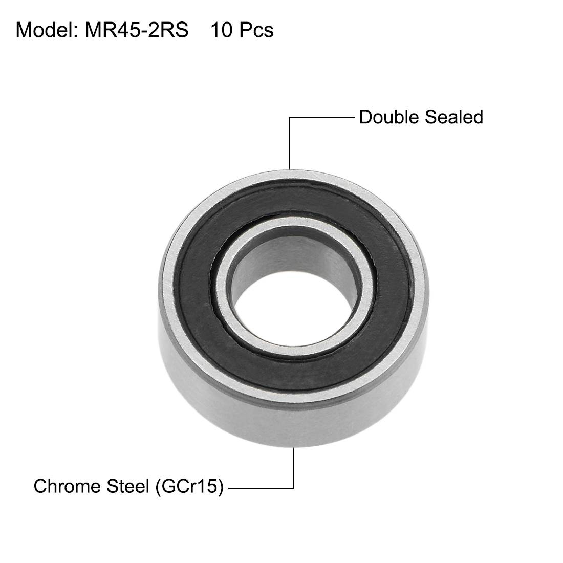 MR115-2RS Ball Bearings Z2 5x11x4mm Double Sealed Chrome Ste - 图0