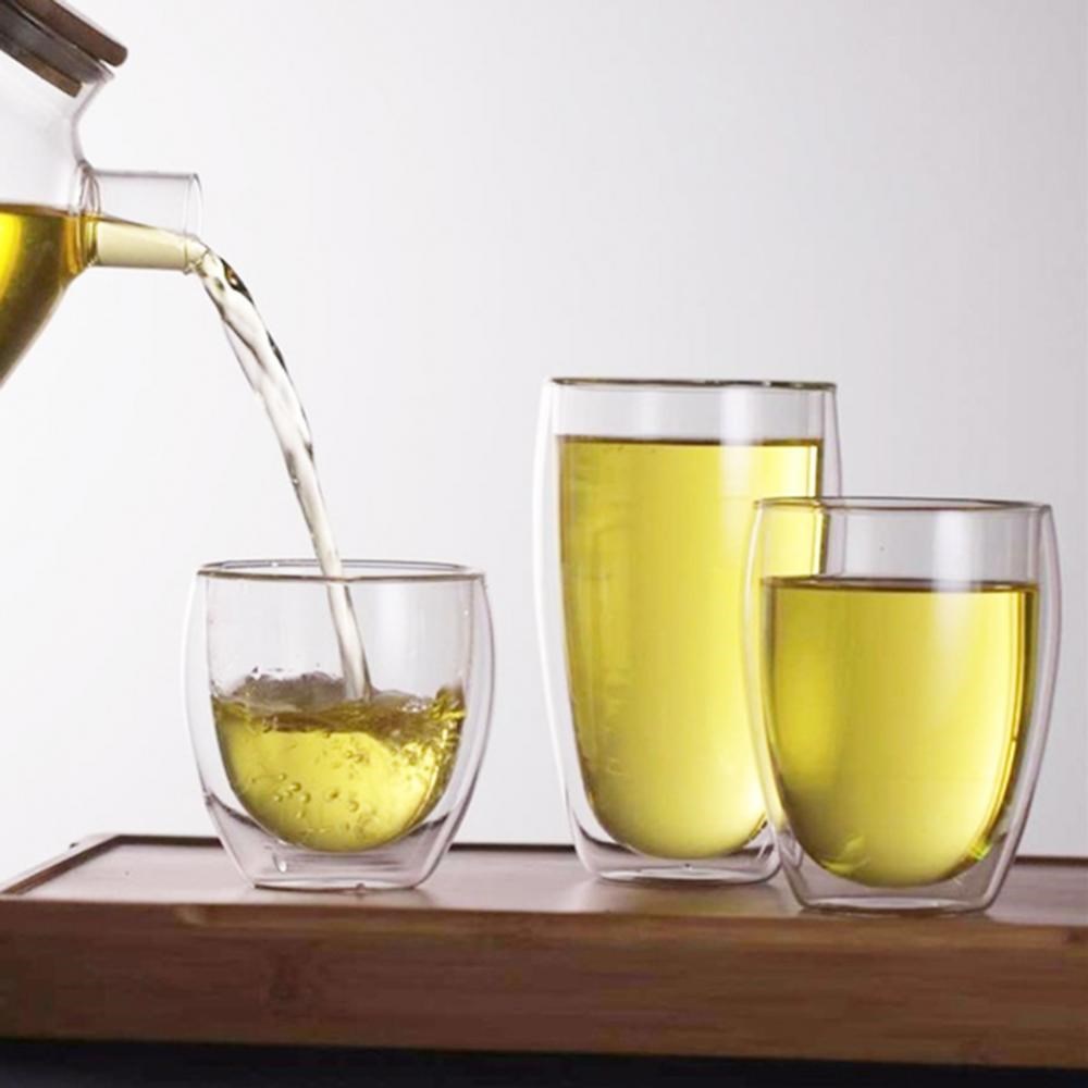 80/250/350/450ml Heat Resistant Double-layer Glass Tea Milk - 图0