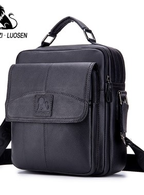 Vintage Men's Genuine Leather Bag Big capacity Crossbody Ba