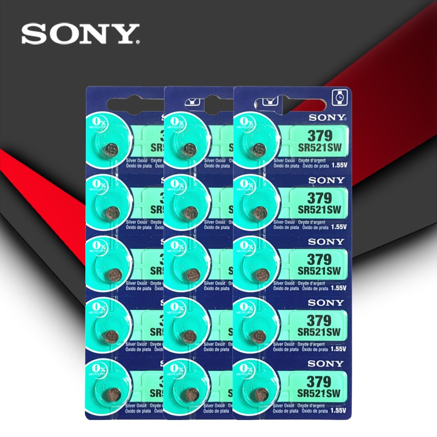 5PCS FOR SONY Watch Battery 1.55V 379 SR521SW D379 SR63 V37 - 图1