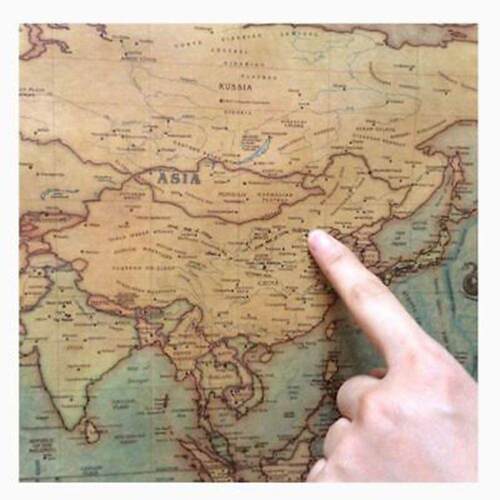 1PC 100x50cm Vintage Style Paper Nautical Ocean Sea World Ma - 图2