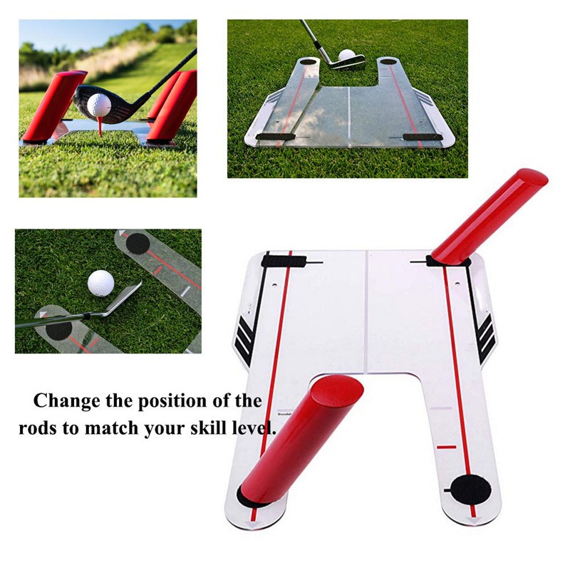 4 Red Speed Rods  Mirror Golf Speed Trap Base Golf Swin - 图0