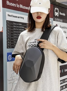 Men's Chest Bag Youth Tide Camouflage Hard Shell Solid Colo