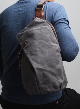 2020 New Men's Canvas Shoulder Messenger Bag Retro Casual W