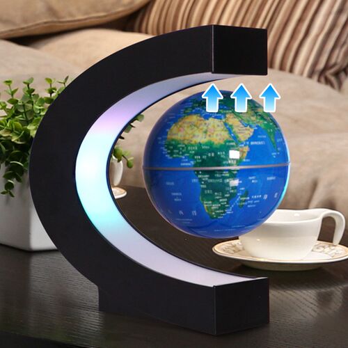 Novelty Magnetic Levitation Globe LED World Map Magnetic Lev - 图0