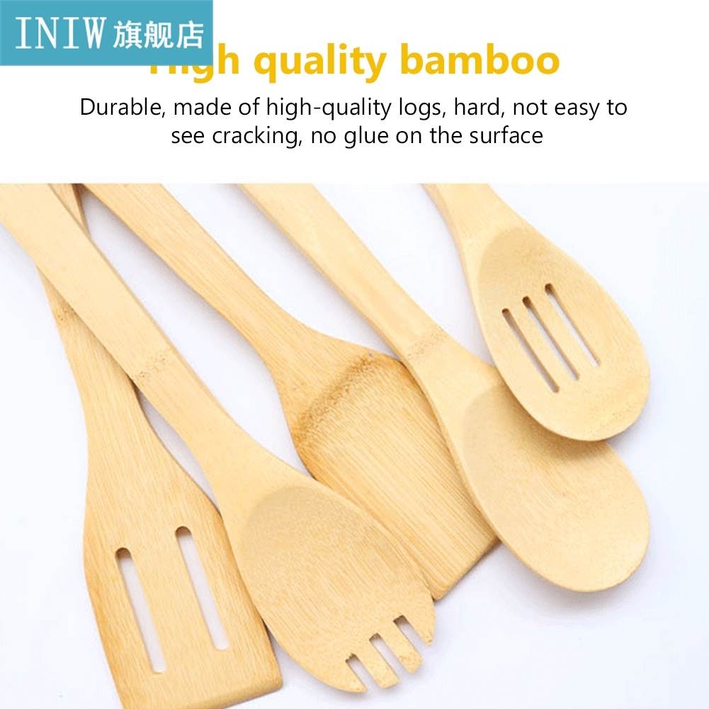 Kits Wooden Handle Ware Cooking Bamboo Kitchen Accessories U-图1