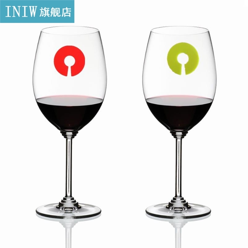 6pcs/set Creative Wine Glass Charm C Shape Silicone Wine Gla